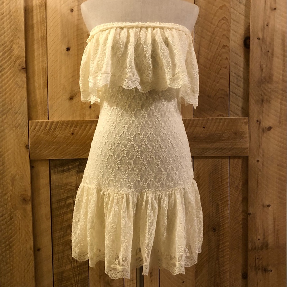 MODA International Victoria’s Secret Lace Strapless Dress